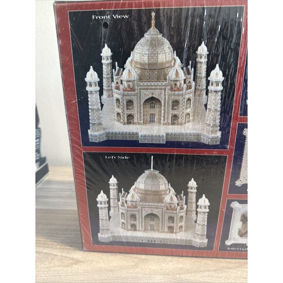 Vintage 1996 New PUZZ 3D Puzzle Taj Mahal Crown of the Palace India 1077 Pieces - Picture 8 of 10